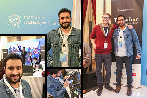 Mahmoud Elmasry attending a testathon event with Facebook team